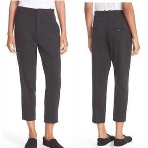 Vince Tapered Wool leg Ankle Pants High Waist Gray trousers
